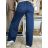 Rifle široké nohavice dlouhé dámské nadrozměr  FLOW (XS-2XL) MOG252075/DU XL modrá