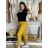Kalhoty strečové dlouhé dámské (S/M/L ONE SIZE) ITALSKá MODA IM4240137/DUR tm. fuchsiová S/M/L