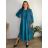 Vesta flaušová beránek bez rukávu dámské nadrozměr (46/48/50 ONE SIZE) ITALSKá MóDA IM3251117/DR tm. modrá 46/48/50