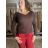 Svetr úpletový tenký dlouhý rukáv dámský FREA (S/M/L ONE SIZE) ITALSKÁ MÓDA IMD25150/DR vínová S/M/L