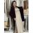Cardigan pletený teplý dlouhý rukáv dámský (S/M/L ONE SIZE) ITALSKÁ MÓDA IMD221886/DR šedá M/L