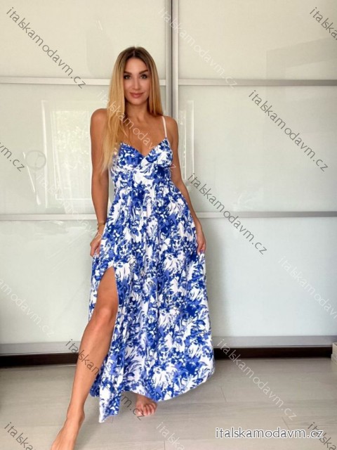 Šaty dlhé letné na ramienka dámske (S/M ONE SIZE) TALIANSKA MÓDA IMPBB24B25181/DUR