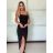 Šaty elegantní letní na ramínka dámské (XS/S/M ONE SIZE) ITALSKÁ MÓDA IMM25M32688/DU -   Černá -   S/M