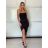 Šaty elegantní letní na ramínka dámské (XS/S/M ONE SIZE) ITALSKÁ MÓDA IMM25M32688/DU -   Černá -   S/M