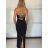Šaty dlouhé elegantní letní carmen přes prsa dámské (XS/S/M ONE SIZE) ITALSKÁ MÓDA IMM25M34075/DU -   Černá -   S/M