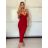Šaty dlouhé letní elegantní na ramínka dámské (XS/S/M ONE SIZE) ITALSKÁ MÓDA IMM25M34553/DU -   červená -   S/M
