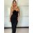 Šaty dlouhé letní elegantní na ramínka dámské (XS/S/M ONE SIZE) ITALSKÁ MÓDA IMM25M34553/DU -   červená -   S/M