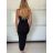 Šaty dlouhé letní elegantní na ramínka dámské (XS/S/M ONE SIZE) ITALSKÁ MÓDA IMM25M34553/DU -   červená -   S/M