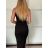 Šaty dlouhé letní elegantní na ramínka dámské (XS/S/M ONE SIZE) ITALSKÁ MÓDA IMM25M33075/DU -   zelená khaki -   S/M