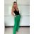 Kalhoty dlouhé letní dámské (S/M/L ONE SIZE) ITALSKÁ MÓDA IMM25M10392/DU -   zelená -   S/M/L
