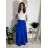 Sukně maxi dlouhá v pase na žabičkování dámská (S/M/L ONE SIZE) ITALSKÁ MÓDA IMM22MAXIMA/DR královská modrá