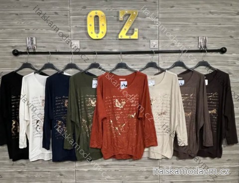 Tričko dlouhý rukáv dámské (S/M/L ONE SIZE) ITALSKÁ MÓDA IMPOZ2525411