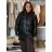 Bunda jesenná s kapucňou na zips dlhý rukáv dámska nadrozmer ANNA (3XL - 7XL) SWEST IMWSW25C20B8505-1/DU 4XL čierna