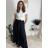 Sukně dlouhá dámská (S/M/L ONE SIZE) ITALSKá MODA IM3250001/DU černá S/M/L