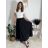 Sukně dlouhá dámská (S/M/L ONE SIZE) ITALSKá MODA IM3250001/DU černá S/M/L