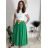 Sukně dlouhá s páskem dámská (S/M/L ONE SIZE) ITALSKÁ MÓDA IMM25M7755/DU -   Černá -   S/M/L
