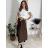 Sukně dlouhá s páskem dámská (S/M/L ONE SIZE) ITALSKÁ MÓDA IMM25M7755/DU -   Černá -   S/M/L
