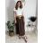 Sukně dlouhá s páskem dámská (S/M/L ONE SIZE) ITALSKÁ MÓDA IMM25M7755/DU -   Černá -   S/M/L