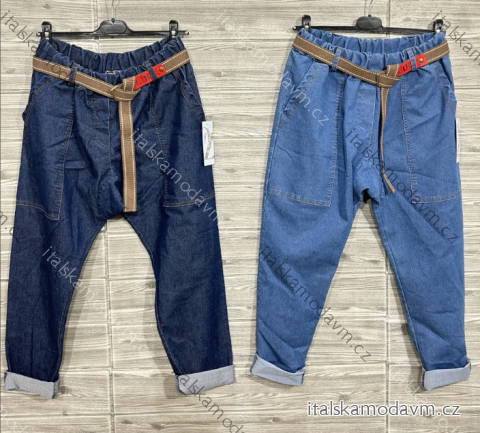 Kalhoty elegantní s páskem dámské (S/M/L ONE SIZE) ITALSKÁ MÓDA IMPOZ2525444