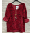 Tunika s přívěskem 3/4 dlouhý rukáv dámská (S/M/L ONE SIZE) ITALSKÁ MÓDA IMPOZ25JSD-9613