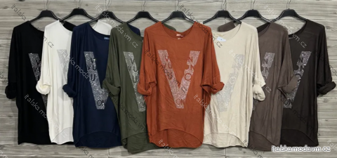 Tunika 3/4 dlouhý rukáv dámská (S/M/L ONE SIZE) ITALSKÁ MÓDA IMPOZ25LV-25411V