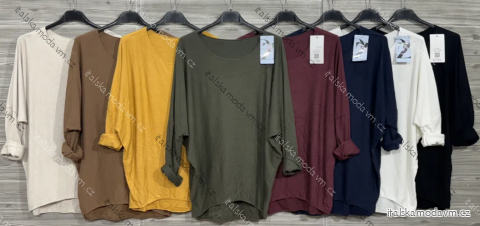 Tunika 3/4 dlouhý rukáv dámská (S/M/L ONE SIZE) ITALSKÁ MÓDA IMPOZ25LV-25411B