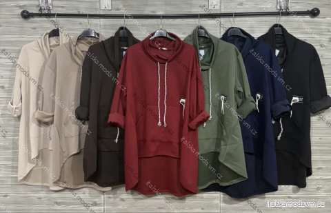 Tunika prodloužená s kapsami dlouhý rukáv dámská (S/M/L ONE SIZE) IMPOZ25SM-283163