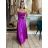 Šaty dlouhé elegantní na ramínka dámské (S/M ONE SIZE) ITALSKá MODA IM323013