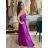 Šaty dlouhé elegantní na ramínka dámské (S/M ONE SIZE) ITALSKá MODA IM323013