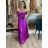 Šaty dlouhé elegantní na ramínka dámské (S/M ONE SIZE) ITALSKá MODA IM323013
