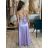 Šaty dlouhé elegantní na ramínka dámské (S/M ONE SIZE) ITALSKá MODA IM323013
