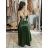 Šaty dlouhé elegantní na ramínka dámské (S/M ONE SIZE) ITALSKá MODA IM323013