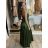 Šaty dlouhé elegantní na ramínka dámské (S/M ONE SIZE) ITALSKá MODA IM323013