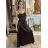 Šaty dlouhé elegantní na ramínka dámské (S/M ONE SIZE) ITALSKá MODA IM323013