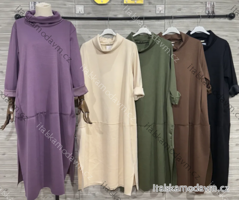 Šaty 3/4 dlhý rukáv dámske (S/M/L ONE SIZE) TALIANSKA MÓDA IMPOZ25HP-24904