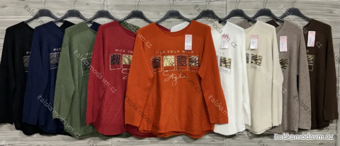 Tunika 3/4 dlouhý rukáv dámská (S/M/L ONE SIZE) ITALSKÁ MÓDA IMPOZ25XDJ-24016A