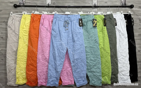 Kalhoty strečové dámské (S/M/L ONE SIZE) ITALSKÁ MÓDA IMPOZ25SM-28873