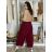 Kalhoty manžestrové s páskem dámské EVA (S/M/L ONE SIZE) ITALSKÁ MÓDA IMSM251147/DU S/M/L vínová