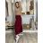 Kalhoty manžestrové s páskem dámské EVA (S/M/L ONE SIZE) ITALSKÁ MÓDA IMSM251147/DU S/M/L vínová