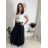 Sukně dlouhá s kapsami s páskem dámská SISI (S/M/L ONE SIZE) ITALSKÁ MÓDA IM425239/DU černá S/M/L