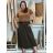 Sukně s páskem manžestrová dámská ERIKA (S/M/L ONE SIZE) ITALSKá MóDA IMSM251149/DU S/M/L zelená khaki