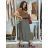 Sukně s páskem manžestrová dámská ERIKA (S/M/L ONE SIZE) ITALSKá MóDA IMSM251149/DU S/M/L zelená khaki