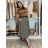 Sukně s páskem manžestrová dámská ERIKA (S/M/L ONE SIZE) ITALSKá MóDA IMSM251149/DU S/M/L zelená khaki