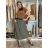 Sukně s páskem manžestrová dámská ERIKA (S/M/L ONE SIZE) ITALSKá MóDA IMSM251149/DU S/M/L zelená khaki