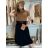 Sukně s páskem manžestrová dámská ERIKA (S/M/L ONE SIZE) ITALSKá MóDA IMSM251149/DU S/M/L zelená khaki