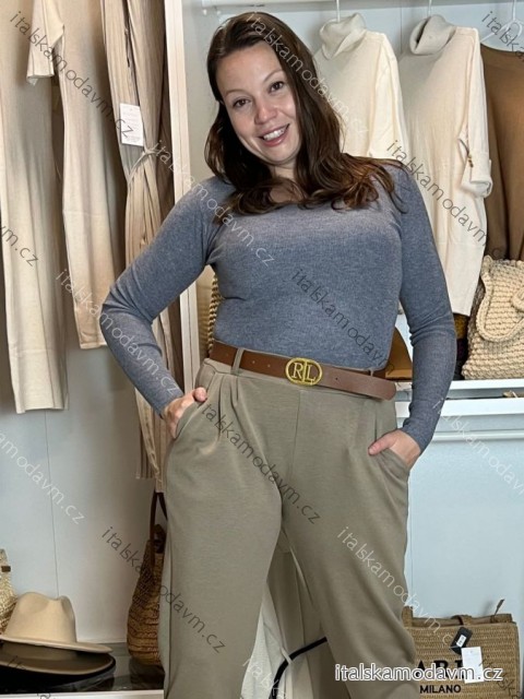 Svetr řádkový dlouhý rukáv dámský LILIANA (S/M/L ONE SIZE) MB2125CV714-6/DUR S/M/L šedá tmavá