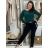 Rifle jeans s páskem  MOM FIT dámske nadrozměr (M-3XL) MOON GIRL MA525KF520-2/DU L Černá