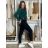 Rifle jeans s páskem  MOM FIT dámske nadrozměr (M-3XL) MOON GIRL MA525KF520-2/DU 3XL Černá