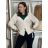 Cardigan krátký na knoflík dlouhý rukáv dámský MERYL (S/M/L ONE SIZE) ITALSKÁ MÓDA IMWGB251111/DU S/M/L sv. béžová