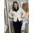 Cardigan krátký na knoflík dlouhý rukáv dámský MERYL (S/M/L ONE SIZE) ITALSKÁ MÓDA IMWGB251111/DU S/M/L sv. béžová